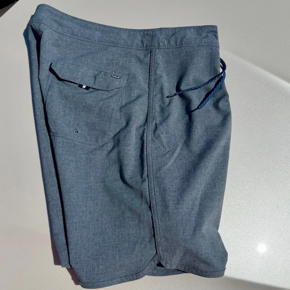 Hurley Phantom One and Only Board Shorts Mens‎ 30 Heather Grey Blue Swim Trunks